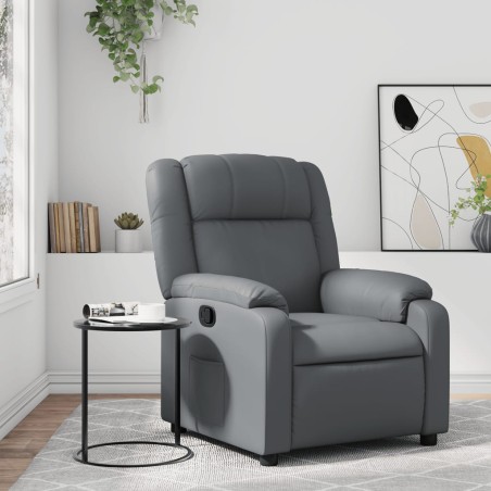 vidaXL Relaxsessel Grau Kunstleder