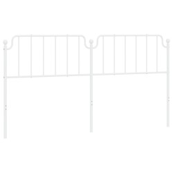 vidaXL Kopfteil Metall Weiß 193 cm
