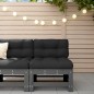 vidaXL Garten-Mittelsofa Grau Massivholz Kiefer vidaXL Garten-Mittelsofa Grau Massivholz Kiefer