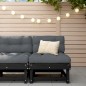 vidaXL Garten-Mittelsofa Schwarz Massivholz Kiefer vidaXL Garten-Mittelsofa Schwarz Massivholz Kiefer