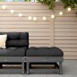 vidaXL Gartenhocker Grau Massivholz Kiefer vidaXL Gartenhocker Grau Massivholz Kiefer