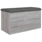 vidaXL Sitzbank mit Stauraum Grau Sonoma 82x42x45 cm Holzwerkstoff vidaXL Sitzbank mit Stauraum Grau Sonoma 82x42x45 cm Holzwerkstoff