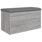 vidaXL Sitzbank mit Stauraum Grau Sonoma 82x42x45 cm Holzwerkstoff vidaXL Sitzbank mit Stauraum Grau Sonoma 82x42x45 cm Holzwerkstoff
