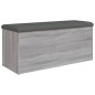 vidaXL Sitzbank mit Stauraum Grau Sonoma 102x42x45 cm Holzwerkstoff vidaXL Sitzbank mit Stauraum Grau Sonoma 102x42x45 cm Holzwerkstoff