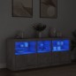 vidaXL Sideboard mit LED-Leuchten Betongrau 162x37x67 cm vidaXL Sideboard mit LED-Leuchten Betongrau 162x37x67 cm