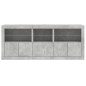 vidaXL Sideboard mit LED-Leuchten Betongrau 162x37x67 cm vidaXL Sideboard mit LED-Leuchten Betongrau 162x37x67 cm