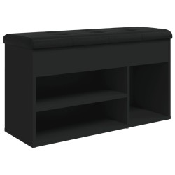 vidaXL Schuhbank Schwarz 82x32x45,5 cm Holzwerkstoff