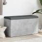 vidaXL Sitzbank mit Stauraum Betongrau 82x42x45 cm Holzwerkstoff vidaXL Sitzbank mit Stauraum Betongrau 82x42x45 cm Holzwerkstoff