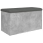 vidaXL Sitzbank mit Stauraum Betongrau 82x42x45 cm Holzwerkstoff vidaXL Sitzbank mit Stauraum Betongrau 82x42x45 cm Holzwerkstoff