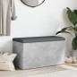vidaXL Sitzbank mit Stauraum Betongrau 82x42x45 cm Holzwerkstoff vidaXL Sitzbank mit Stauraum Betongrau 82x42x45 cm Holzwerkstoff
