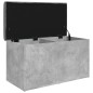 vidaXL Sitzbank mit Stauraum Betongrau 82x42x45 cm Holzwerkstoff vidaXL Sitzbank mit Stauraum Betongrau 82x42x45 cm Holzwerkstoff