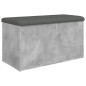 vidaXL Sitzbank mit Stauraum Betongrau 82x42x45 cm Holzwerkstoff vidaXL Sitzbank mit Stauraum Betongrau 82x42x45 cm Holzwerkstoff