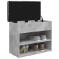vidaXL Schuhbank Betongrau 62x32x50 cm Holzwerkstoff vidaXL Schuhbank Betongrau 62x32x50 cm Holzwerkstoff