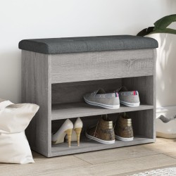 vidaXL Schuhbank Grau Sonoma 62x32x50 cm Holzwerkstoff