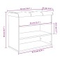 vidaXL Schuhbank Grau Sonoma 62x32x50 cm Holzwerkstoff vidaXL Schuhbank Grau Sonoma 62x32x50 cm Holzwerkstoff