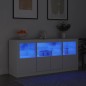 vidaXL Sideboard mit LED-Leuchten Weiß 142,5x37x67 cm vidaXL Sideboard mit LED-Leuchten Weiß 142,5x37x67 cm
