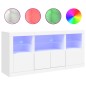vidaXL Sideboard mit LED-Leuchten Weiß 142,5x37x67 cm vidaXL Sideboard mit LED-Leuchten Weiß 142,5x37x67 cm