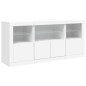 vidaXL Sideboard mit LED-Leuchten Weiß 142,5x37x67 cm vidaXL Sideboard mit LED-Leuchten Weiß 142,5x37x67 cm