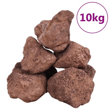 vidaXL Lavagranulat 10 kg Rot 10-30 cm