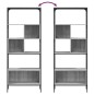 vidaXL Bücherregal 5 Böden Grau Sonoma 76x33x188,5 cm Holzwerkstoff vidaXL Bücherregal 5 Böden Grau Sonoma 76x33x188,5 cm Holzwerkstoff