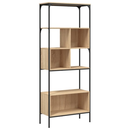 vidaXL Bücherregal 5 Böden Sonoma-Eiche 76x33x188,5 cm Holzwerkstoff