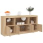 vidaXL Sideboard mit LED-Leuchten Sonoma-Eiche 142,5x37x67 cm vidaXL Sideboard mit LED-Leuchten Sonoma-Eiche 142,5x37x67 cm