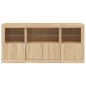 vidaXL Sideboard mit LED-Leuchten Sonoma-Eiche 142,5x37x67 cm vidaXL Sideboard mit LED-Leuchten Sonoma-Eiche 142,5x37x67 cm