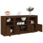 vidaXL Sideboard mit LED-Leuchten Braun Eichen-Optik 142,5x37x67 cm vidaXL Sideboard mit LED-Leuchten Braun Eichen-Optik 142,5x37x67 cm