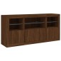 vidaXL Sideboard mit LED-Leuchten Braun Eichen-Optik 142,5x37x67 cm vidaXL Sideboard mit LED-Leuchten Braun Eichen-Optik 142,5x37x67 cm