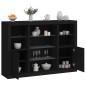 vidaXL Sideboards mit LED-Leuchten 3 Stk. Schwarz Holzwerkstoff vidaXL Sideboards mit LED-Leuchten 3 Stk. Schwarz Holzwerkstoff