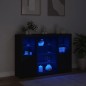 vidaXL Sideboards mit LED-Leuchten 3 Stk. Schwarz Holzwerkstoff vidaXL Sideboards mit LED-Leuchten 3 Stk. Schwarz Holzwerkstoff