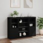vidaXL Sideboards mit LED-Leuchten 3 Stk. Schwarz Holzwerkstoff vidaXL Sideboards mit LED-Leuchten 3 Stk. Schwarz Holzwerkstoff