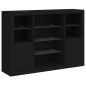 vidaXL Sideboards mit LED-Leuchten 3 Stk. Schwarz Holzwerkstoff vidaXL Sideboards mit LED-Leuchten 3 Stk. Schwarz Holzwerkstoff