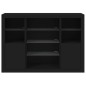 vidaXL Sideboards mit LED-Leuchten 3 Stk. Schwarz Holzwerkstoff vidaXL Sideboards mit LED-Leuchten 3 Stk. Schwarz Holzwerkstoff