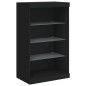 vidaXL Sideboards mit LED-Leuchten 3 Stk. Schwarz Holzwerkstoff vidaXL Sideboards mit LED-Leuchten 3 Stk. Schwarz Holzwerkstoff