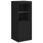 vidaXL Sideboards mit LED-Leuchten 3 Stk. Schwarz Holzwerkstoff vidaXL Sideboards mit LED-Leuchten 3 Stk. Schwarz Holzwerkstoff