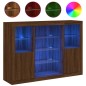 vidaXL Sideboards mit LED-Leuchten 3 Stk. Braun Eichen-Optik vidaXL Sideboards mit LED-Leuchten 3 Stk. Braun Eichen-Optik