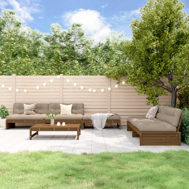 vidaXL 6-tlg. Garten-Lounge-Set Honigbraun Massivholz Kiefer vidaXL 6-tlg. Garten-Lounge-Set Honigbraun Massivholz Kiefer