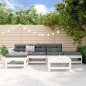 vidaXL 6-tlg. Garten-Lounge-Set Weiß Massivholz Kiefer vidaXL 6-tlg. Garten-Lounge-Set Weiß Massivholz Kiefer