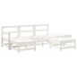 vidaXL 6-tlg. Garten-Lounge-Set Weiß Massivholz Kiefer vidaXL 6-tlg. Garten-Lounge-Set Weiß Massivholz Kiefer
