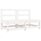 vidaXL 6-tlg. Garten-Lounge-Set Weiß Massivholz Kiefer vidaXL 6-tlg. Garten-Lounge-Set Weiß Massivholz Kiefer