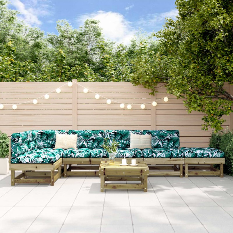 vidaXL 7-tlg. Garten-Lounge-Set Kiefernholz Imprägniert vidaXL 7-tlg. Garten-Lounge-Set Kiefernholz Imprägniert