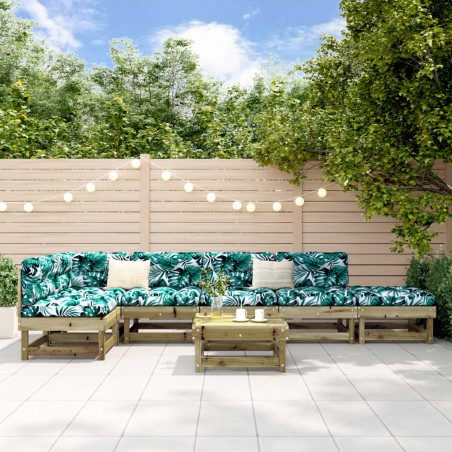 vidaXL 7-tlg. Garten-Lounge-Set Kiefernholz Imprägniert