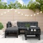 vidaXL 5-tlg. Garten-Lounge-Set Schwarz Massivholz Kiefer vidaXL 5-tlg. Garten-Lounge-Set Schwarz Massivholz Kiefer