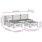 vidaXL 5-tlg. Garten-Lounge-Set Schwarz Massivholz Kiefer vidaXL 5-tlg. Garten-Lounge-Set Schwarz Massivholz Kiefer