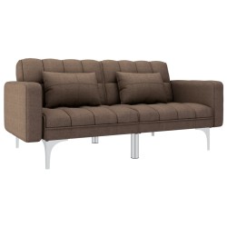 vidaXL Schlafsofa Braun Stoff 