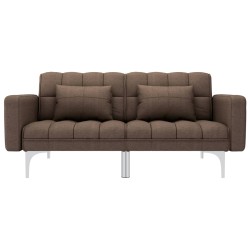 vidaXL Schlafsofa Braun Stoff 