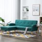 vidaXL Sofa in L-Form Stoffbezug 186 x 136 x 79 cm Grün vidaXL Sofa in L-Form Stoffbezug 186 x 136 x 79 cm Grün