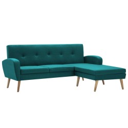 vidaXL Sofa in L-Form Stoffbezug 186 x 136 x 79 cm Grün