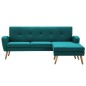 vidaXL Sofa in L-Form Stoffbezug 186 x 136 x 79 cm Grün vidaXL Sofa in L-Form Stoffbezug 186 x 136 x 79 cm Grün